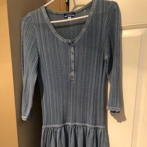 TODAY ONLY:Burberry London Blue 3/4 Sleeve Cotton Knee High Dress Size 38